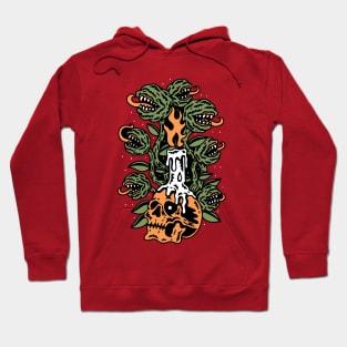 Plant skull monster illustration Hoodie